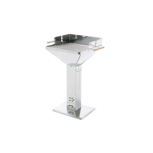 Grill Ched by Landmarnn Square Stainless Steel Pedestal  BBQ