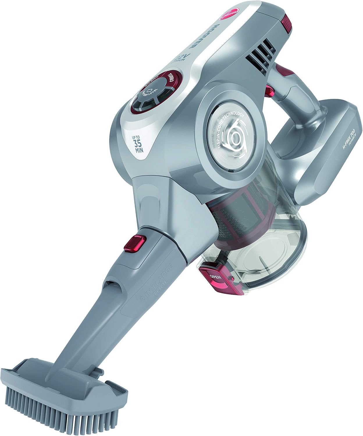 Hoover Handheld, Battery Handle Vacuum Cleaner, Deep Shiny Grey with anodised Protective Layer/Shiny fl