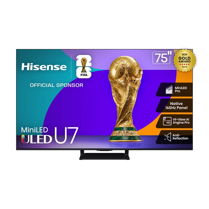 HISENSE 144Hz QLED Mini Led Gaming TV 65U7Q/75U7Q 65/75''