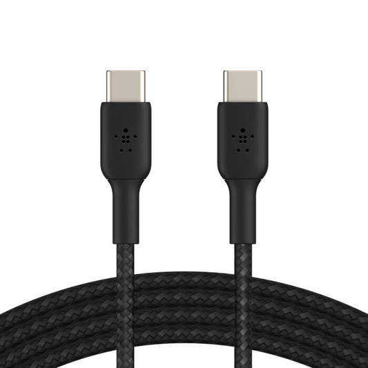 Belkin - BoostCharge - Braided USB-C to USB-C Cable (1m / 3.3ft, Black)