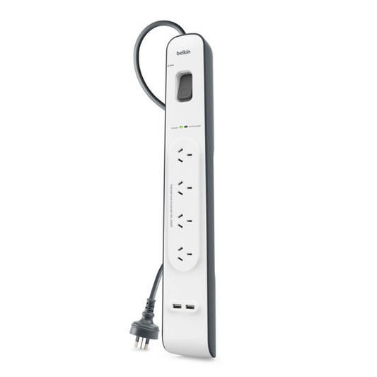 Belkin - 2.4 Amp USB Charging 4-outlet Surge Protection Strip