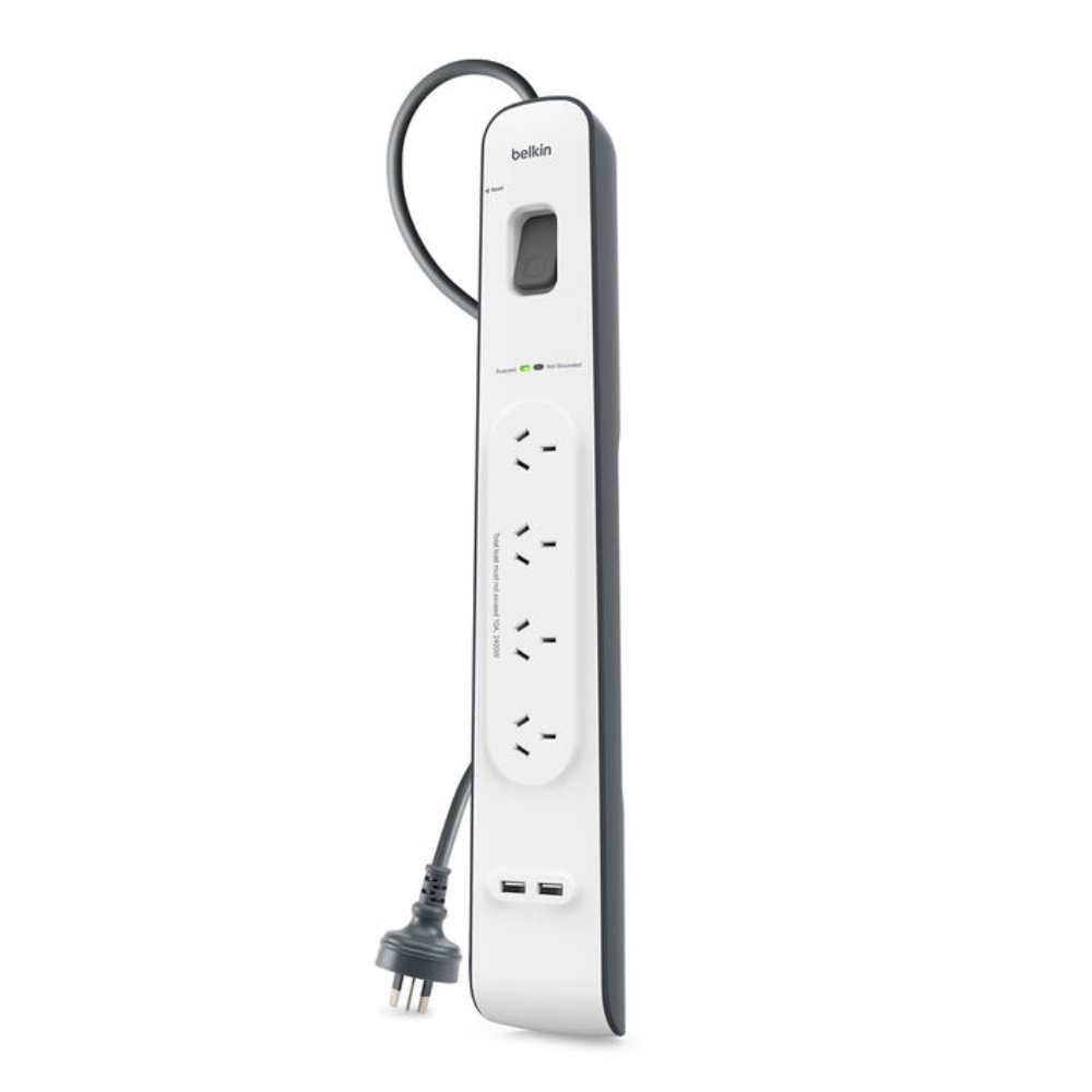 Belkin - 2.4 Amp USB Charging 4-outlet Surge Protection Strip