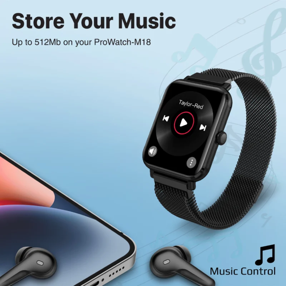 Promate - SuperFit™ Smartwatch with Media Storage