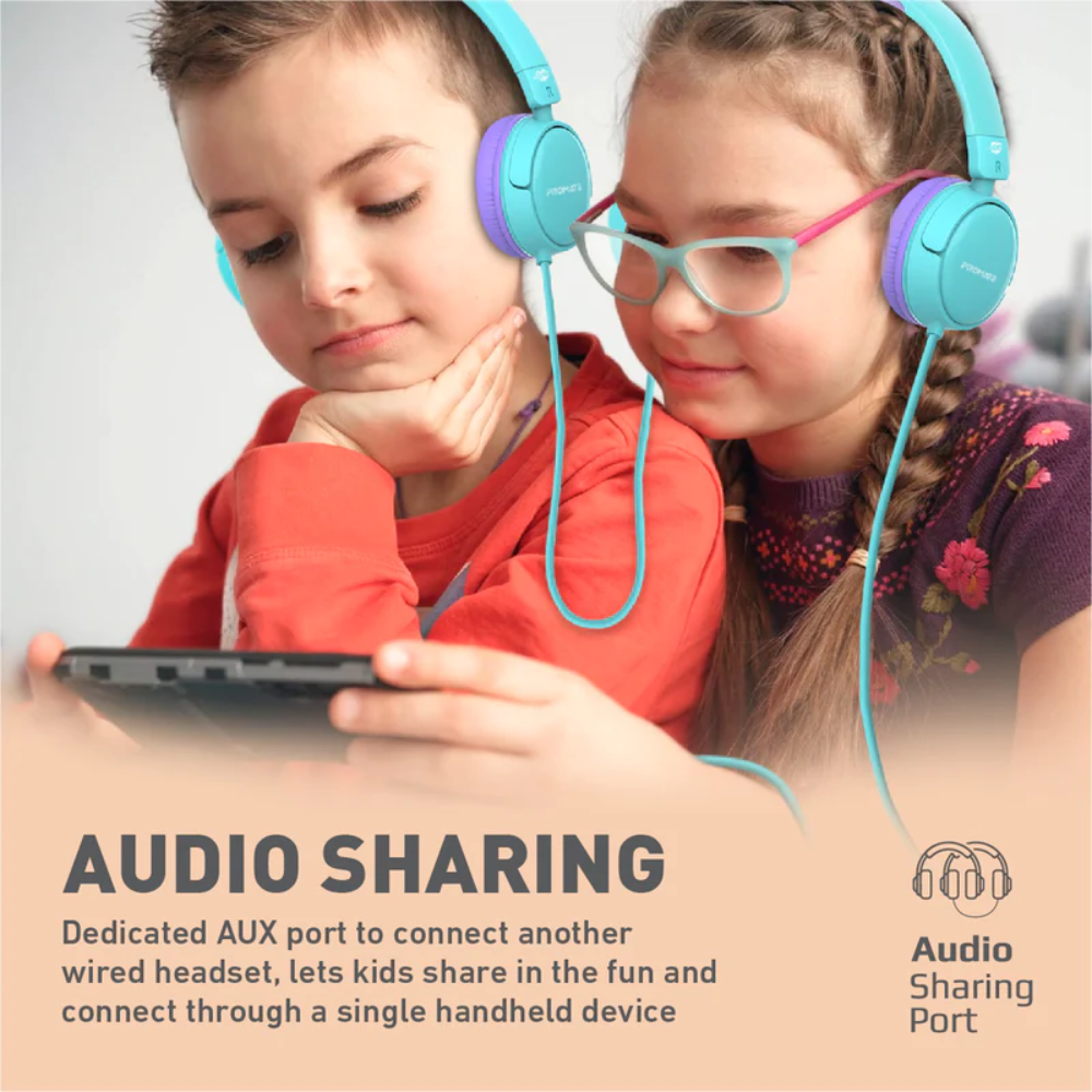 Promate - HD Stereo KidSafe Wired Headset