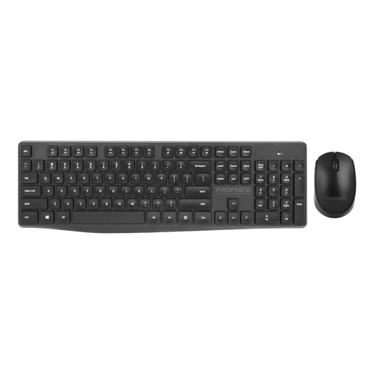 Promate - Wireless Keyboard and Mouse Comb - Ergonomic Super-Slim
