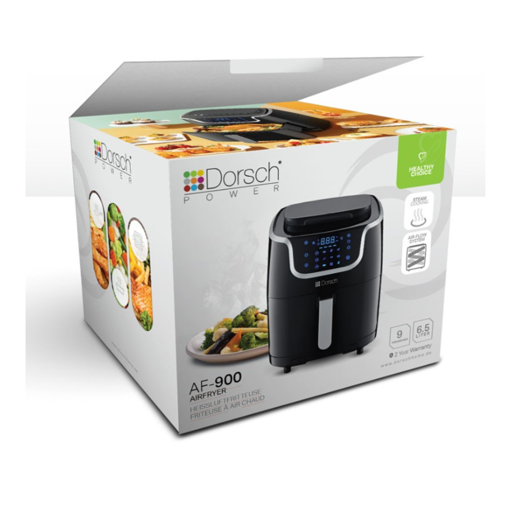 Dorsch - Air Fryer Steamer - 1800W 6.7L ABS Plastic - 9 Porgrams