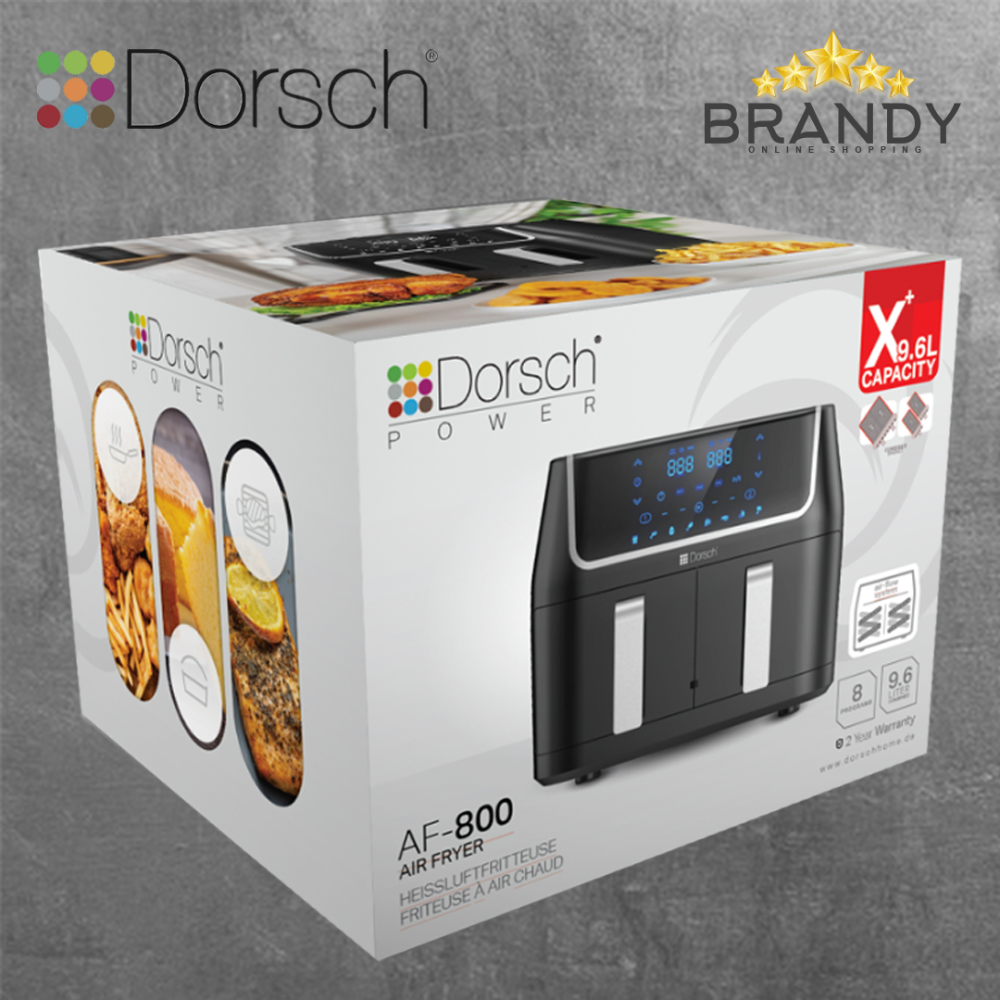 Dorsch - Aluminum & Plastic Air Fryer - Duo Basket -1800W 9.6L