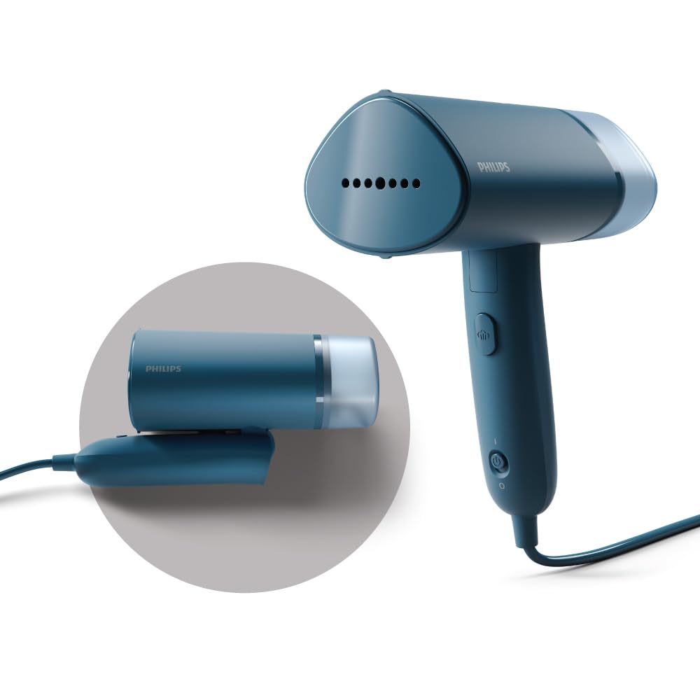 PHILIPS Handheld Garment Steamer STH3000/20 - Compact & Foldable, Convenient Vertical Steaming