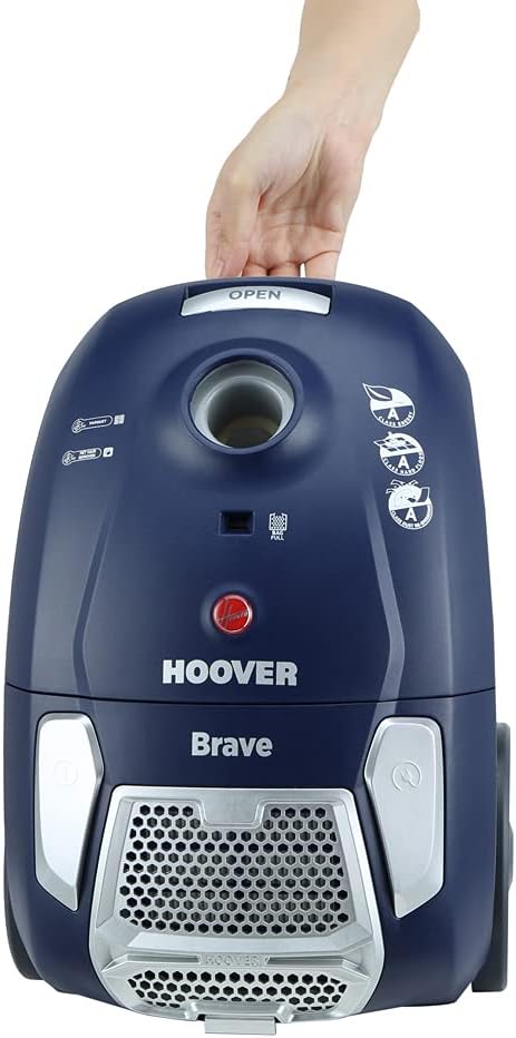 Hoover Brave vacuum cleaner with bag / EEK A / EPA dust bag including mini turbo nozzle for animal hair removal, 700 W, java blue