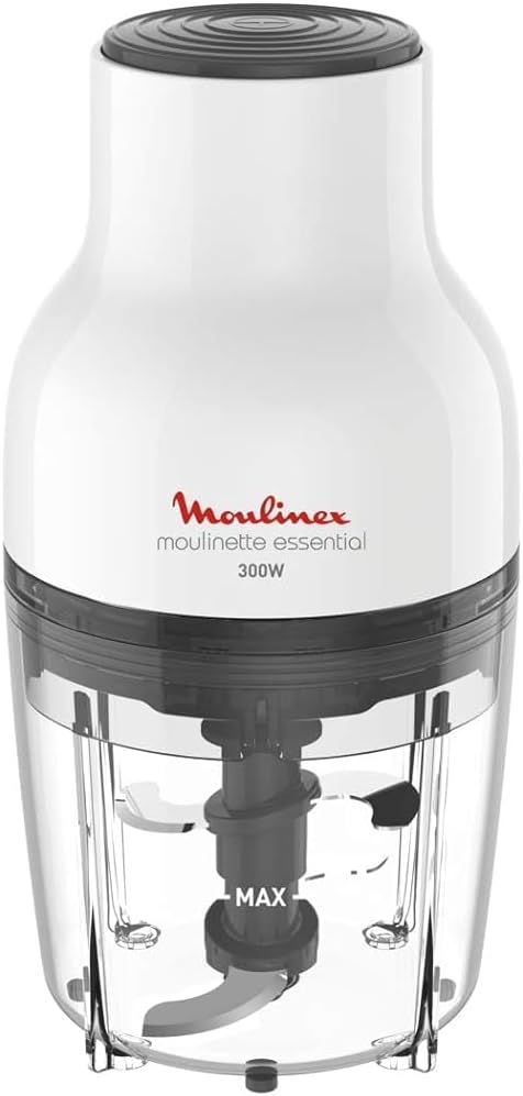 MOULINEX Vegetable Chopper | Moulinette Essential Chopper | 300 W | 400 ml | White/Black | Plastic | 2 Years Warranty | DJ520127