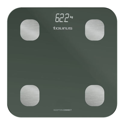 Taurus Inception Connect Smart Bathroom Scale, Bluetooth Connectivity, App Taurus Connect, Multiple Measurements such as:% Body Fat,% Muscle Mass,% Bone Mass