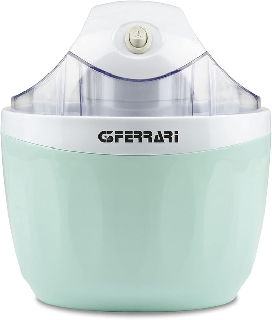 G3 Ferrari G20136 "Vanilla" Ice Cream Maker, 1 Litre, Ice Cream Preparation 30 Minutes, Aqua Green
