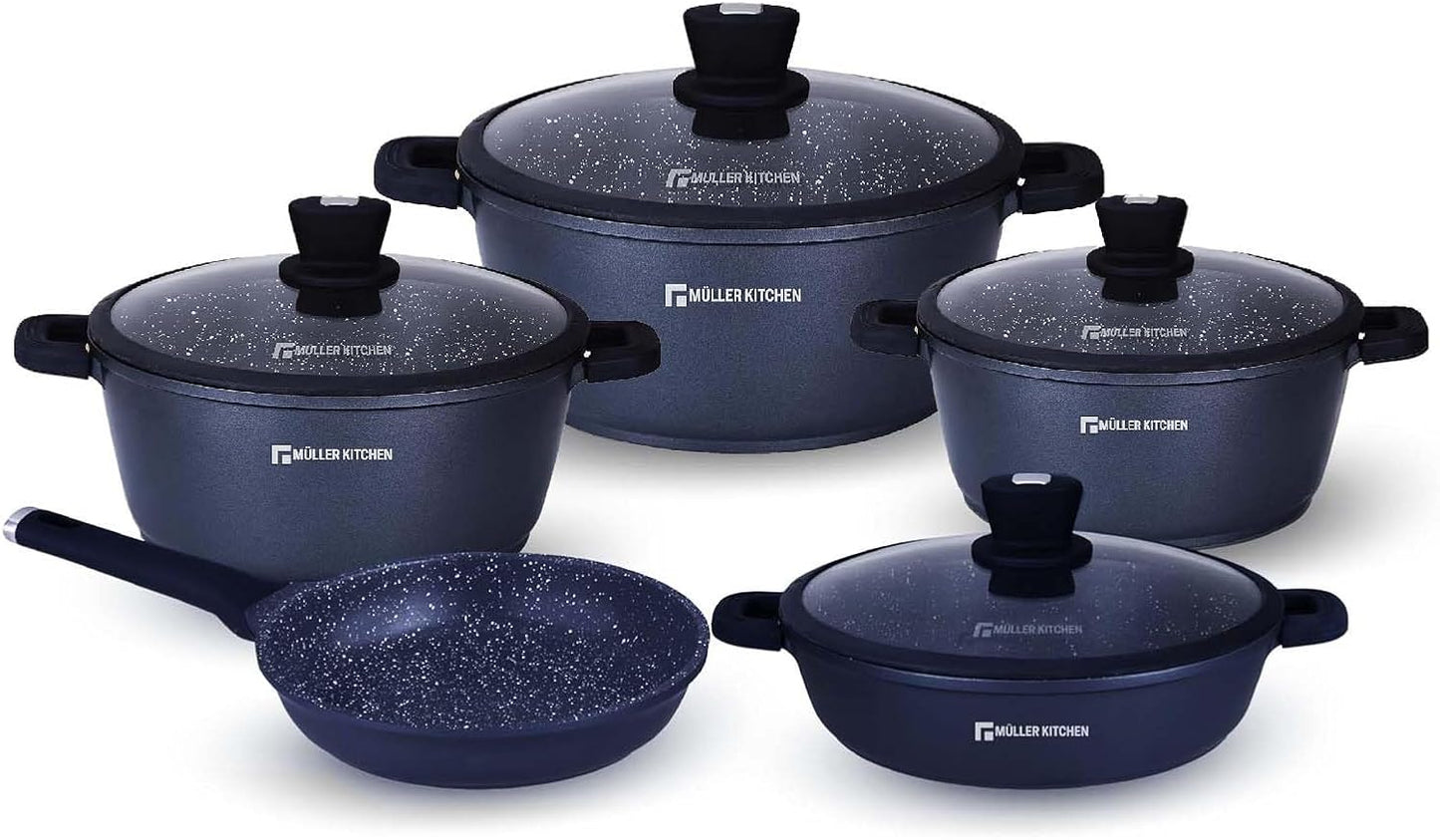 Mueller kitchen MK-3031 9PCS Everyday die-cast Cookware Set