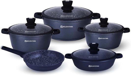 Mueller kitchen MK-3031 9PCS Everyday die-cast Cookware Set