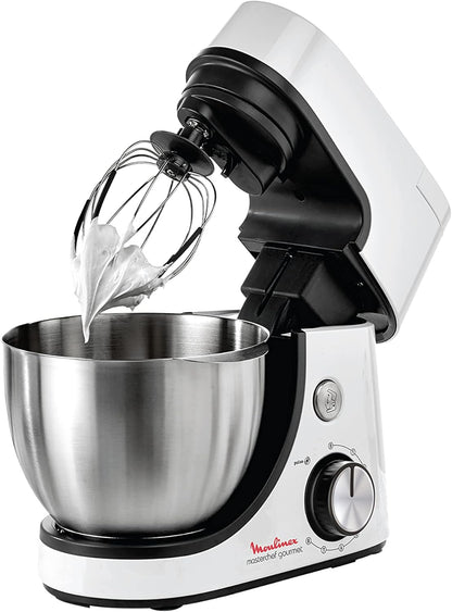 Moulinex Masterchef Gourmet Kitchen Machine, 4.6 L, 1100 W, White - QA510110