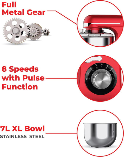 Muller kitchen MK-6039 Stand Mixer 7L 1300W Full Metal Gear