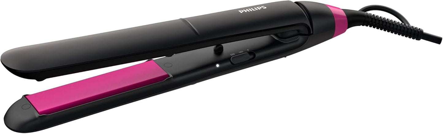Philips StraightCare Essential ThermoProtect straightener. 2 temperature settings. Temperature range up to 220°C. 3 pin, BHS375