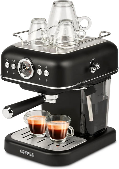 G3 Ferrari G10188 Alchimia Espresso Coffee Machine, 15 Bar, Compatible with Pods and Coffee Powder, Cappuccinator, 3 Stainless Filters, 1.2L Tank