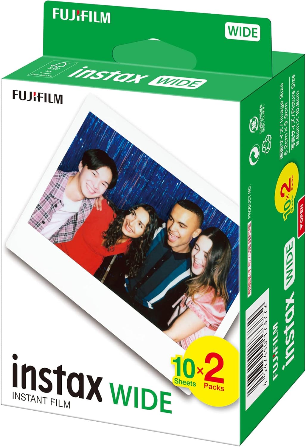 Instax Wide Film White Border , 10/20 Shot Pack