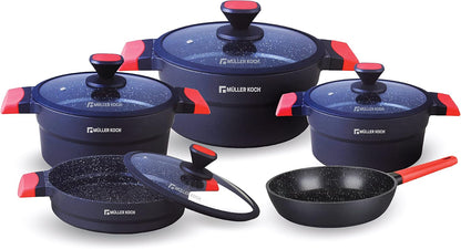 mueller kitchen Mk-5011 9PCS Premium Series die-cast Cookware Set