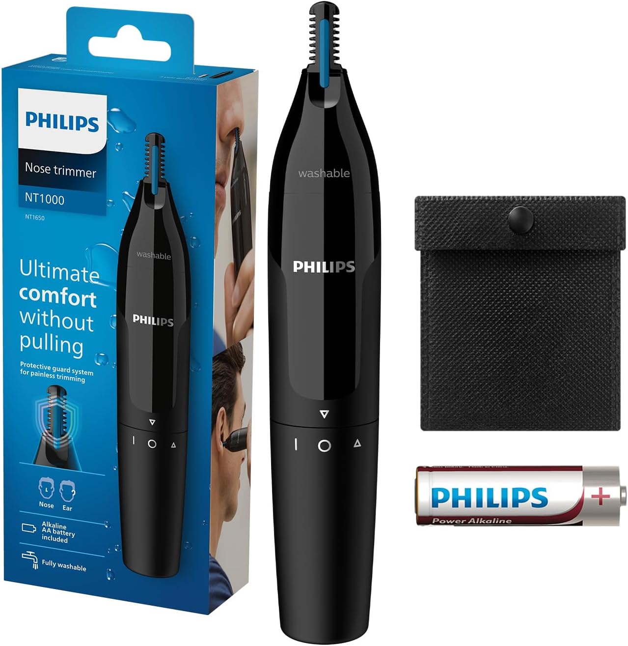 Philips Nose Trimmer NT1650/16 | Gentle Nose & Ear Hair Trimming