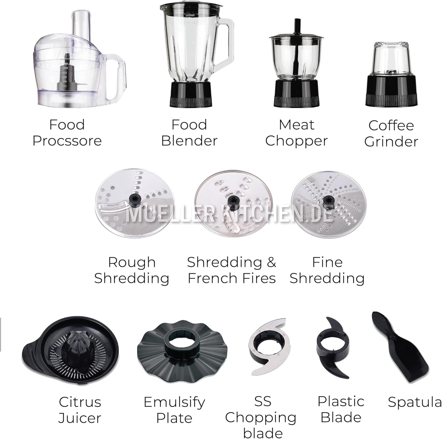 Muller kitchen MK-6021 Multifunction Food Processor 18 function