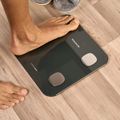 Taurus Inception Connect Smart Bathroom Scale, Bluetooth Connectivity, App Taurus Connect, Multiple Measurements such as:% Body Fat,% Muscle Mass,% Bone Mass