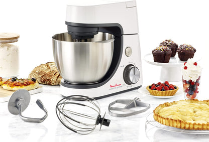 Moulinex Masterchef Gourmet Kitchen Machine, 4.6 L, 1100 W, White - QA510110