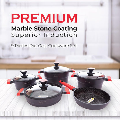 mueller kitchen Mk-5011 9PCS Premium Series die-cast Cookware Set