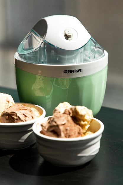 G3 Ferrari G20136 "Vanilla" Ice Cream Maker, 1 Litre, Ice Cream Preparation 30 Minutes, Aqua Green