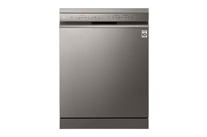 LG QuadWash™ Steam Dishwasher, 14 Place Settings, EasyRack™ Plus, Inverter Direct Drive, ThinQ, Platinum Silver color DFB425FP