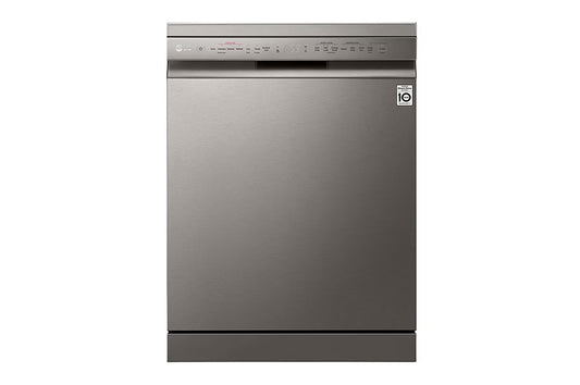 LG QuadWash™ Steam Dishwasher, 14 Place Settings, EasyRack™ Plus, Inverter Direct Drive, ThinQ, Platinum Silver color DFB425FP