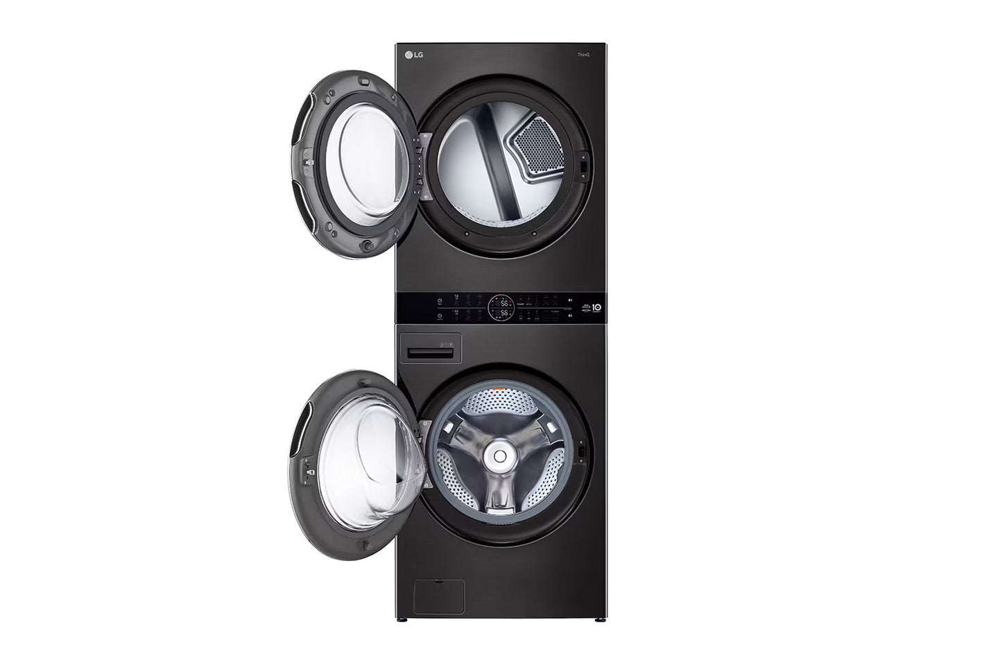 LG WT2116BRK Single Unit Front Load 21/16kg LG WashTower™ with Centre Control™, Black Steel color