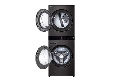 LG WT2116BRK Single Unit Front Load 21/16kg LG WashTower™ with Centre Control™, Black Steel color
