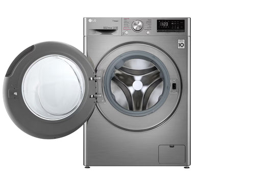 LG front loading Washer, 8 Kg, Bigger Capacity, AI DD, Steam, Silver WV2149AVG