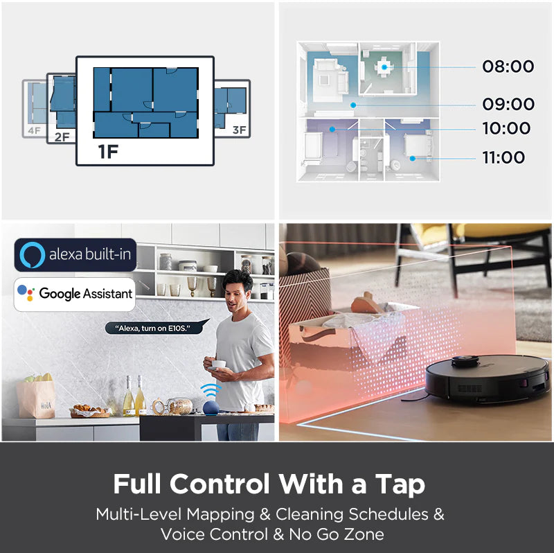 Eureka Bagless Robot Vacuum, NER E10s