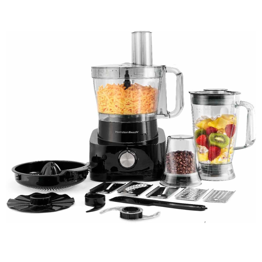 Hamilton Beach Food Processor 1000W, 3.5L bowl and 11 attachments