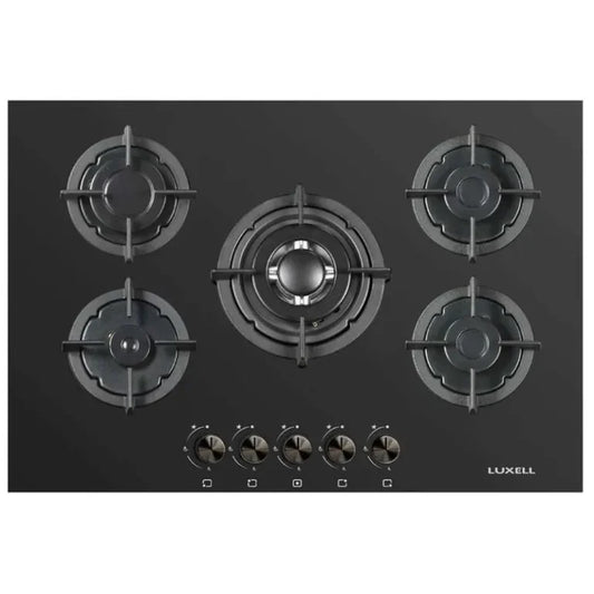 LUXELLGAS BUILT IN HOB 90CM BLACK GLASS C9-50BT