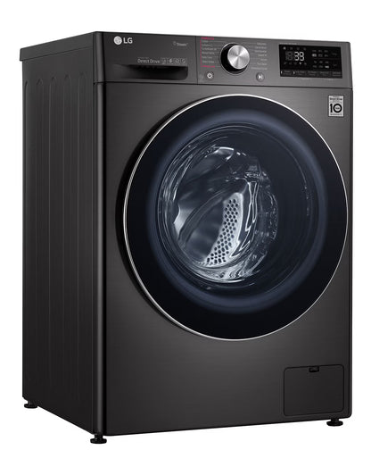 LG 9/5kg, Black Steel, 1400 RPM Washer / Dryer