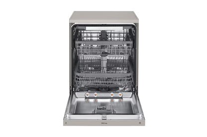 LG QuadWash™ Steam Dishwasher, 14 Place Settings, EasyRack™ Plus, Inverter Direct Drive, ThinQ, Platinum Silver color DFB425FP
