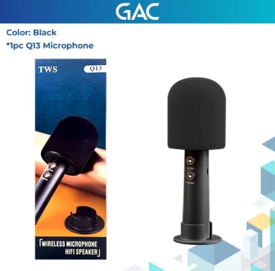 Q13 Wireless Microphone With Base Portable Bluetooth HIFI Speaker Mic Handheld