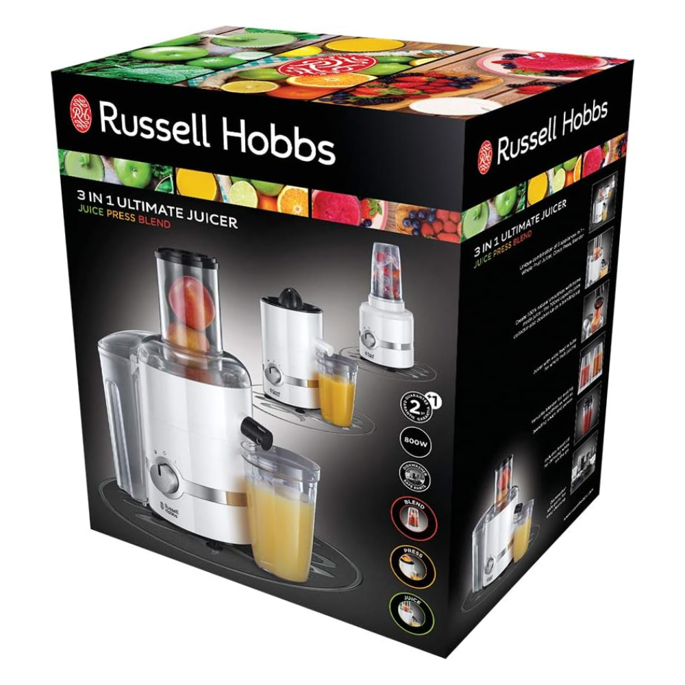 Russell - Juicer 3 in 1 - Juicer / Citrus Press / Blender