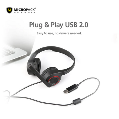 Micropack - Wired Headset MHP-02 - With Microphone