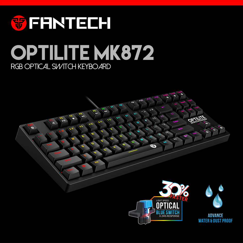 Fantech - Mechanical RGB Keyboard - Optilite MK872