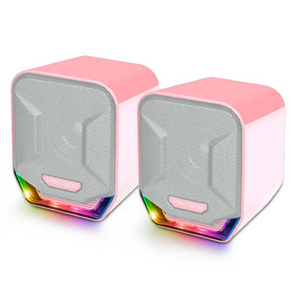 Fantech - RGB Gaming & Music Speaker - Pink - 3D / 360 Degree Surround
