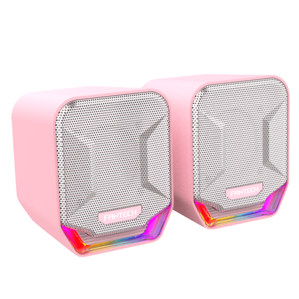Pink Surrounds Fantech - RGB Gaming & Music Speaker - Pink - 3D / 360 Degree Surround ...