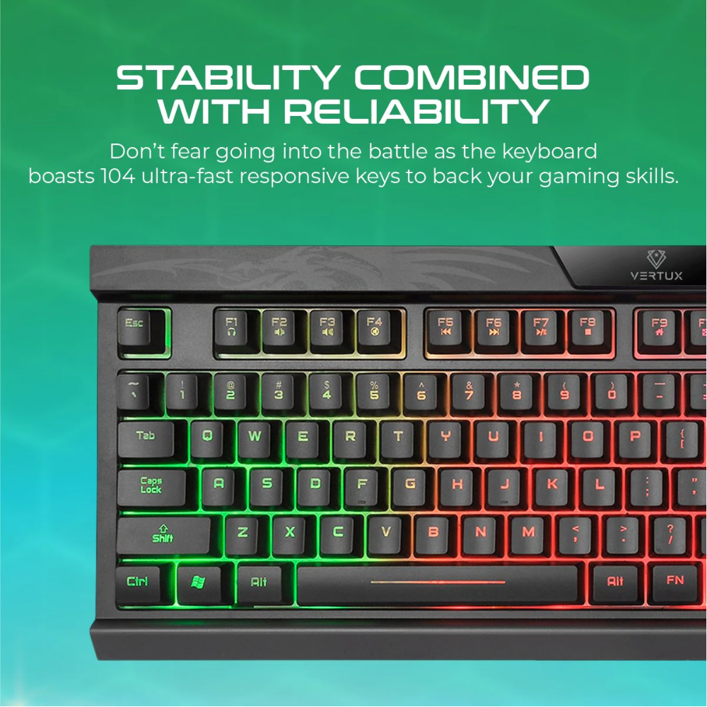 Vertux - Amber - Pro Performance Gaming Keyboard