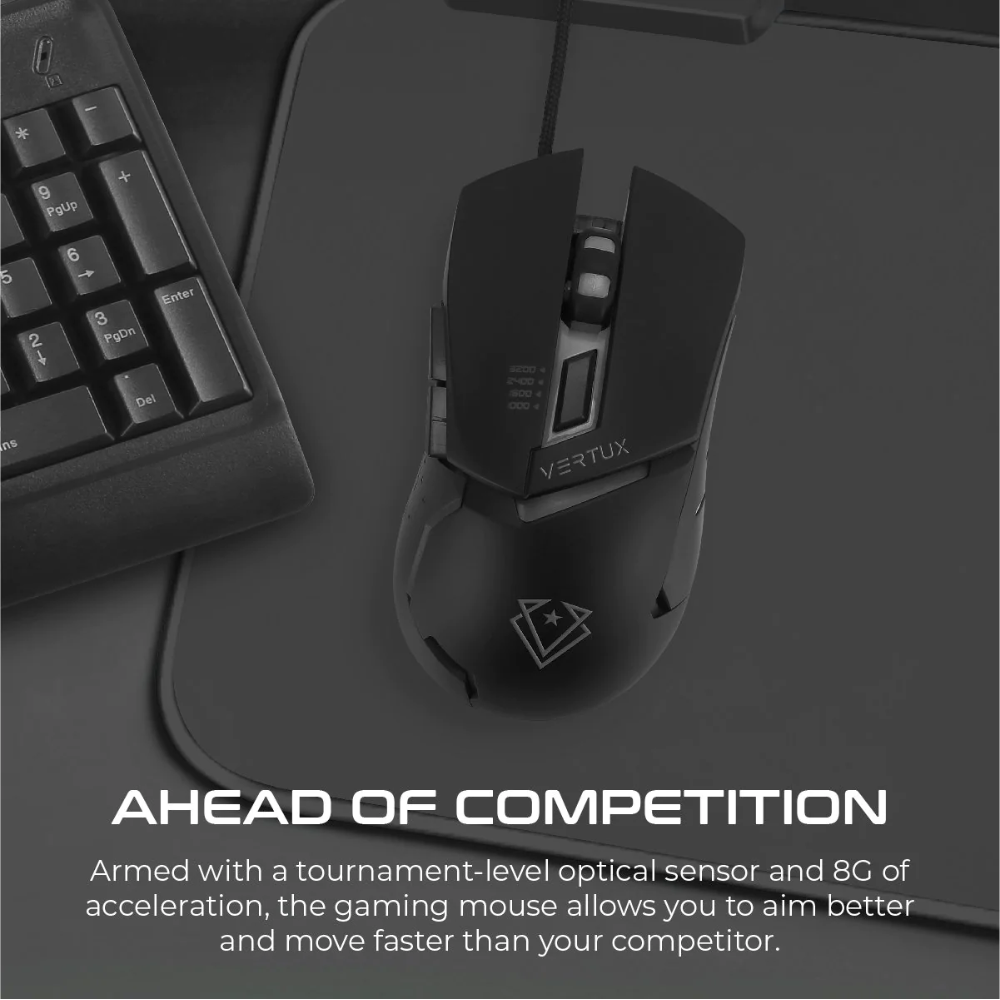 Vertux - Dominator - Quick Response Ergonomic Gaming Mouse