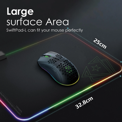 Vertux - SwiftPad-L - Game Immersion™ Smooth Scrolling RGB LED Gaming Mouse Pad