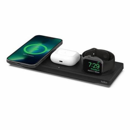 Belkin - BOOST↑CHARGE™ PRO 3-in-1 Wireless Charging Pad with MagSafe